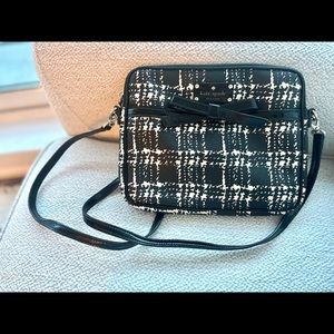 Kate Spade plaid leather crossbody/clutch with detachable strap (Toronto)